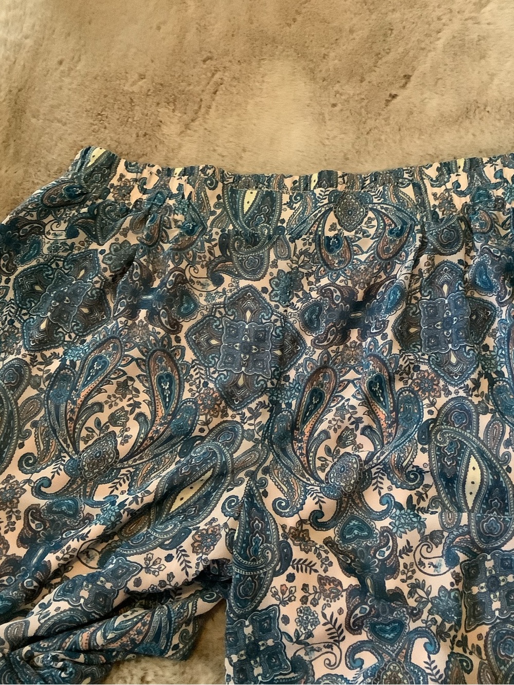 LOWEST🌺 EST.1946 BOHO PAISLEY LINED w/POCKETS WIDE LEG PANTS - Picture 3 of 12